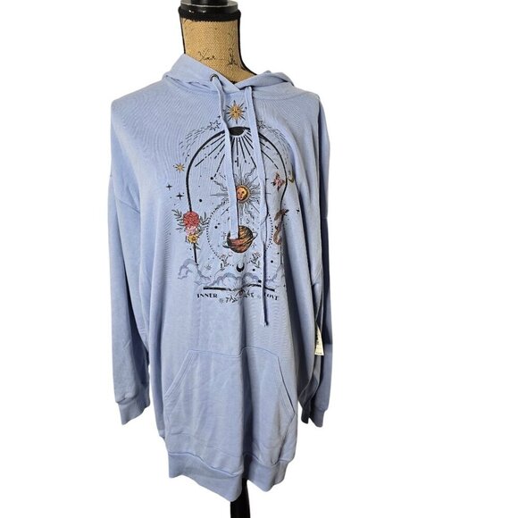 NWT Oversized Celestial Witchy Hoodie Sweatshirt - Picture 1 of 8
